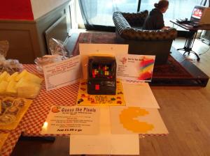 Our amazing Pixels Cake donated by Kirsty O Connor 