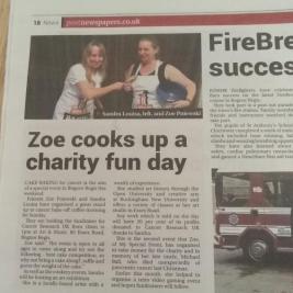 Our Stand up to Cancer Article in Bognor Post